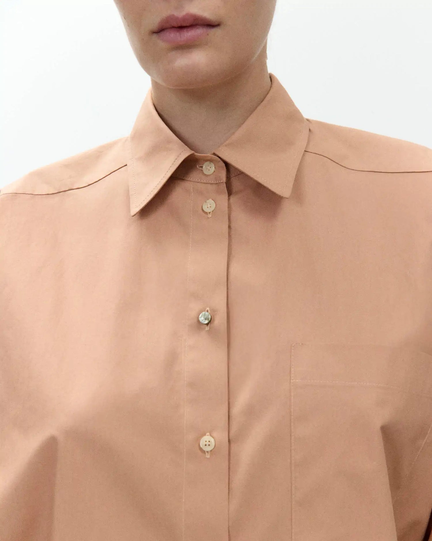 CAMICIA OVERSIZE IN POPELINE