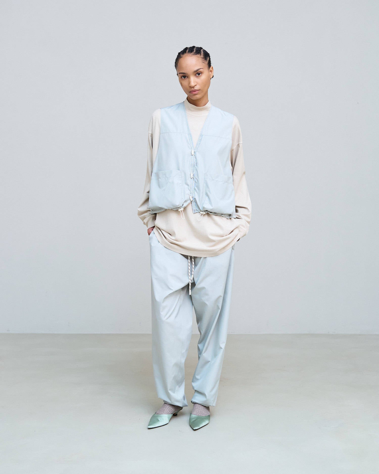 GILET IN NYLON Salvia