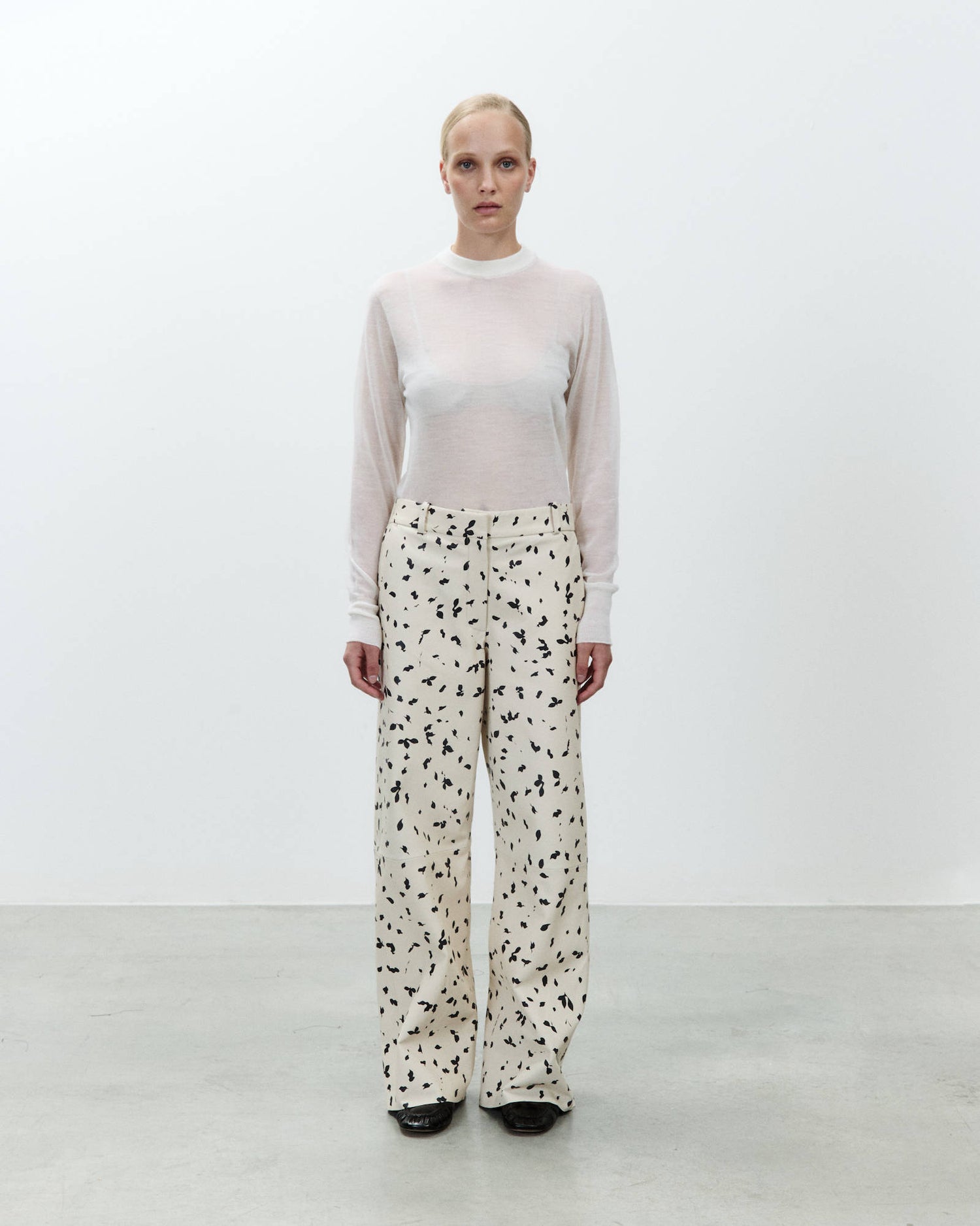 PANTALONE IN PELLE STAMPATA