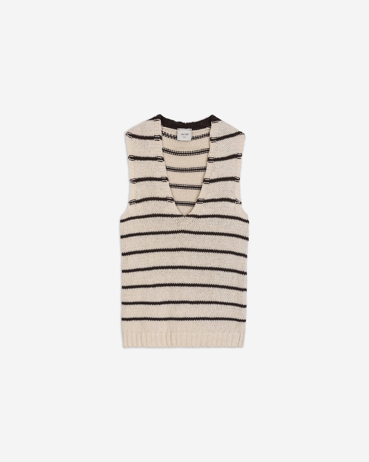 GILET TRICOT A RIGHE