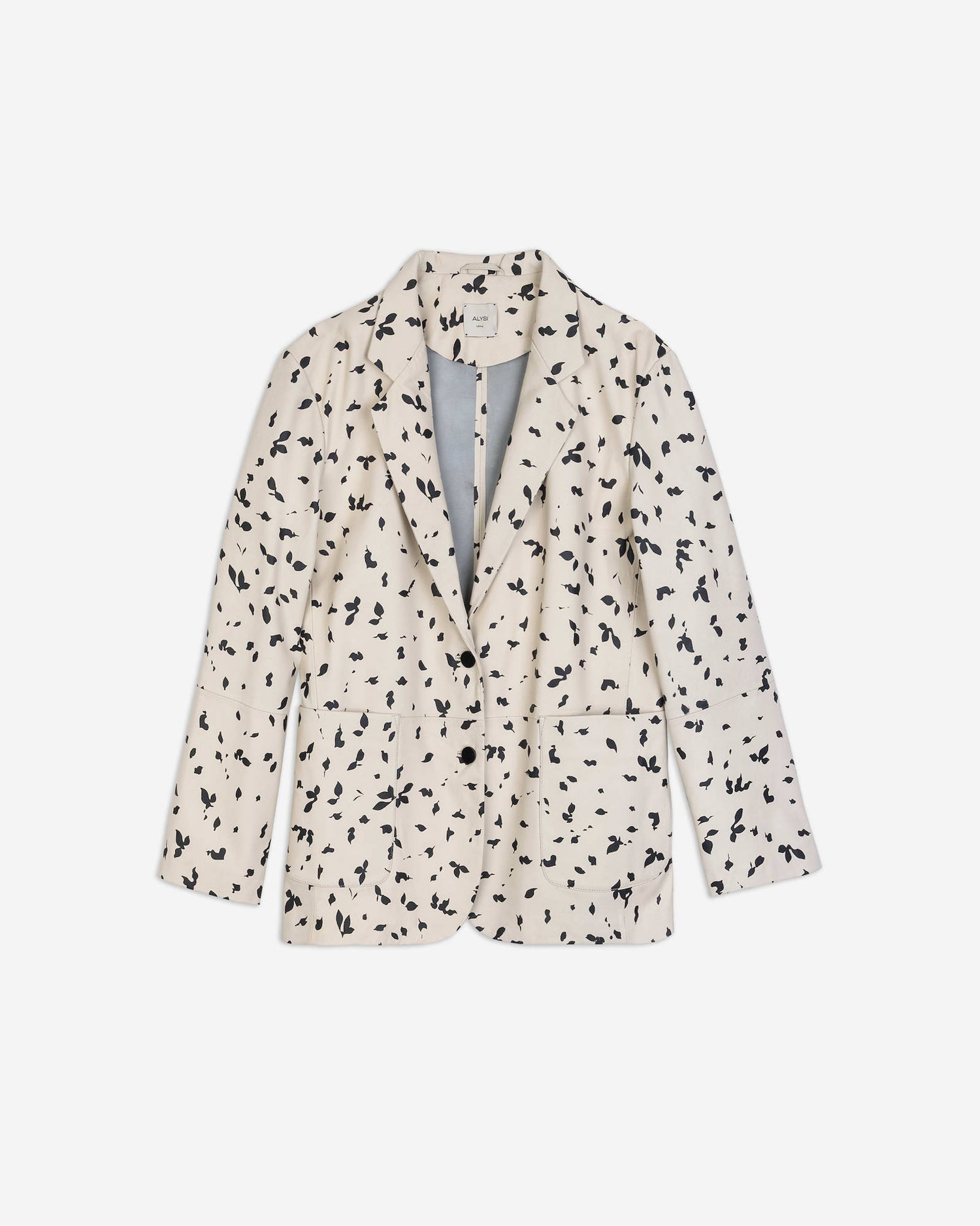 BLAZER IN PELLE STAMPATA