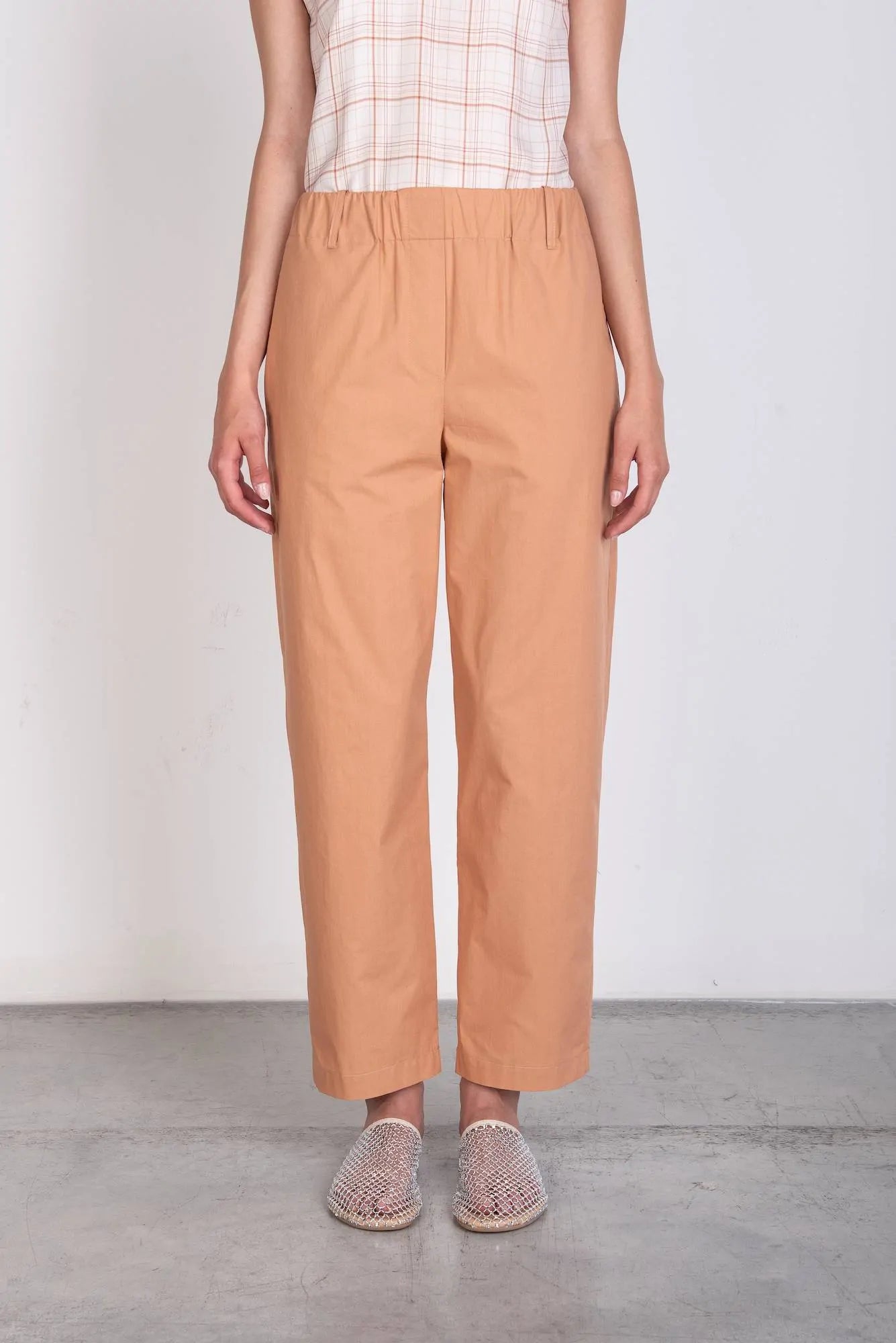 PANTALONE REGULAR IN POPELINE