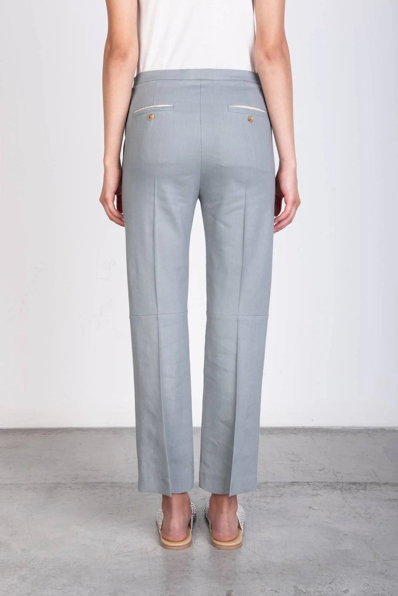 PANTALONE SLIM IN LINO STRETCH