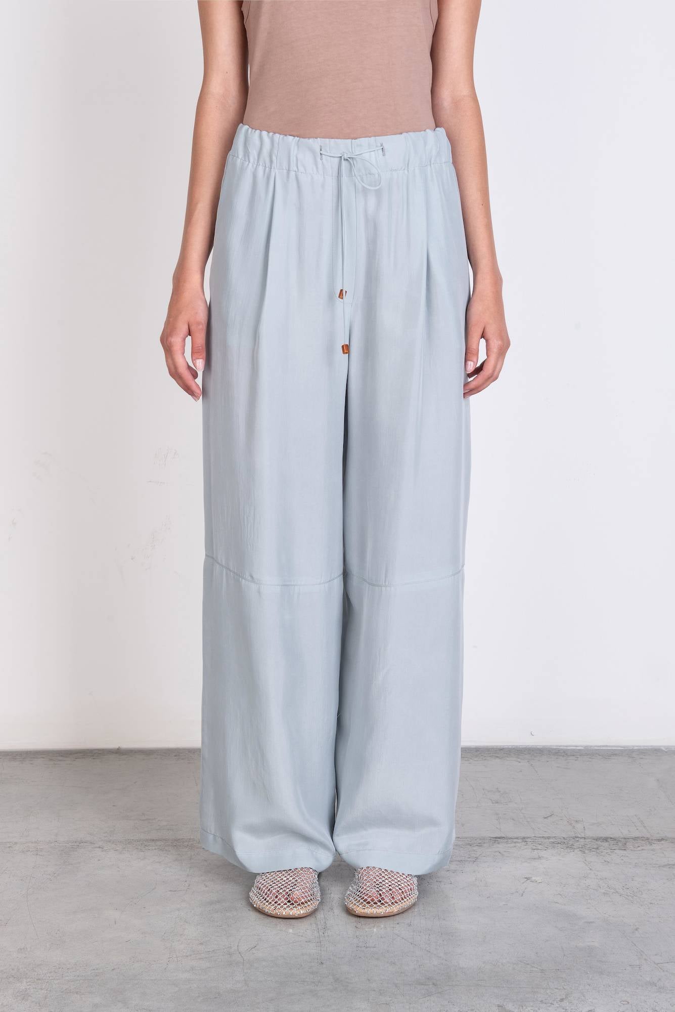 PANTALONE IN SETA AMPIO