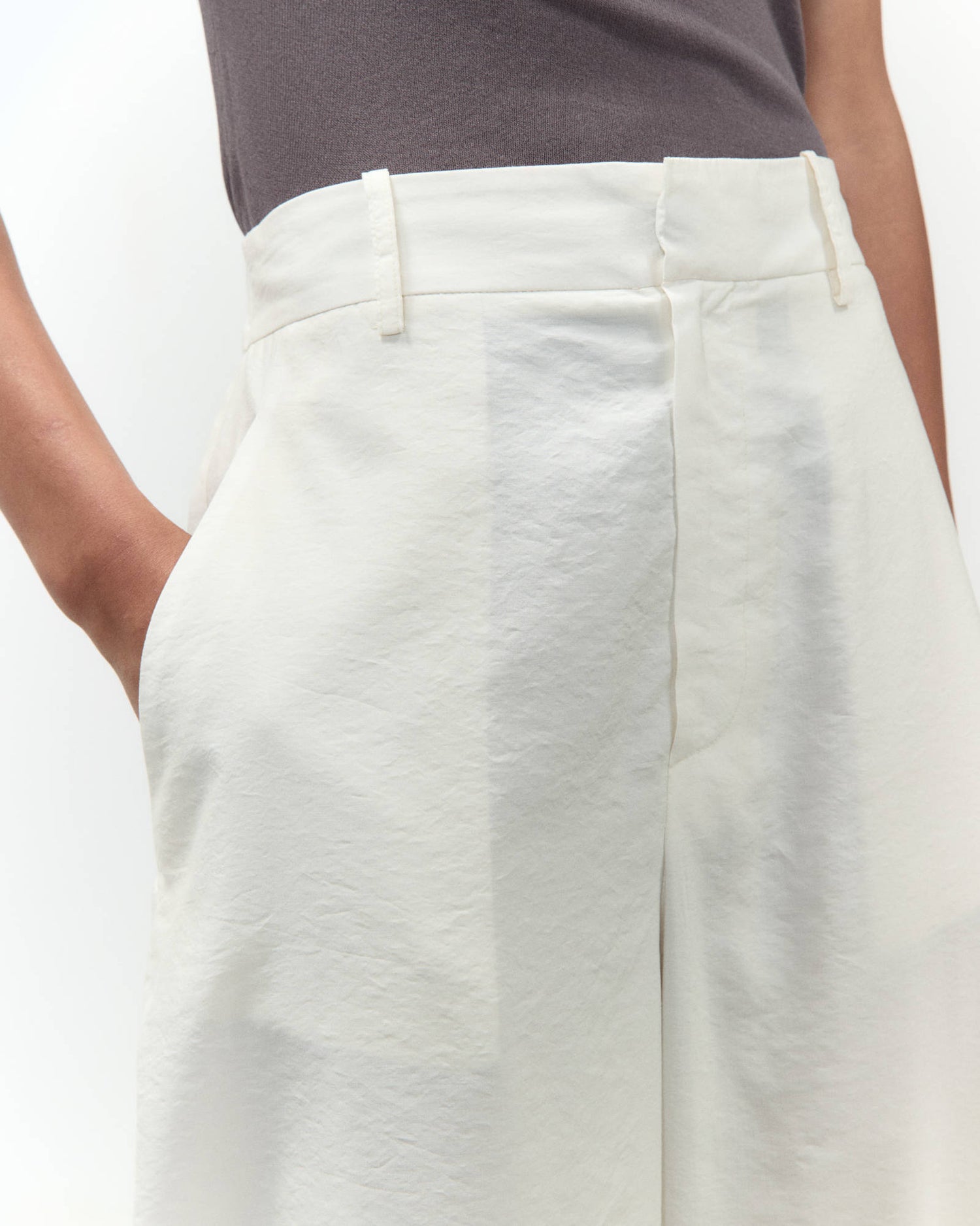 PANTALONI TELA DI SETA BARREL