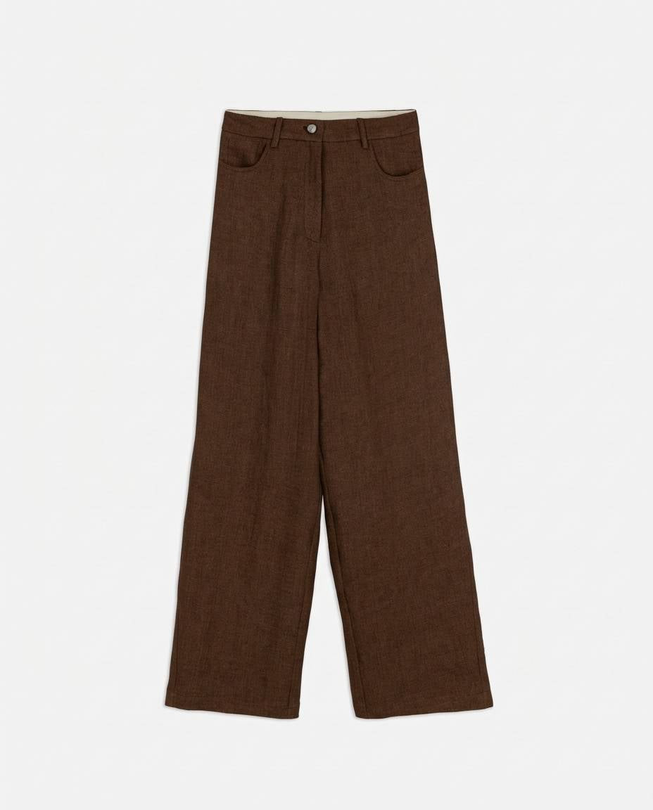 PANTALONE 5 TASCHE IN LINO