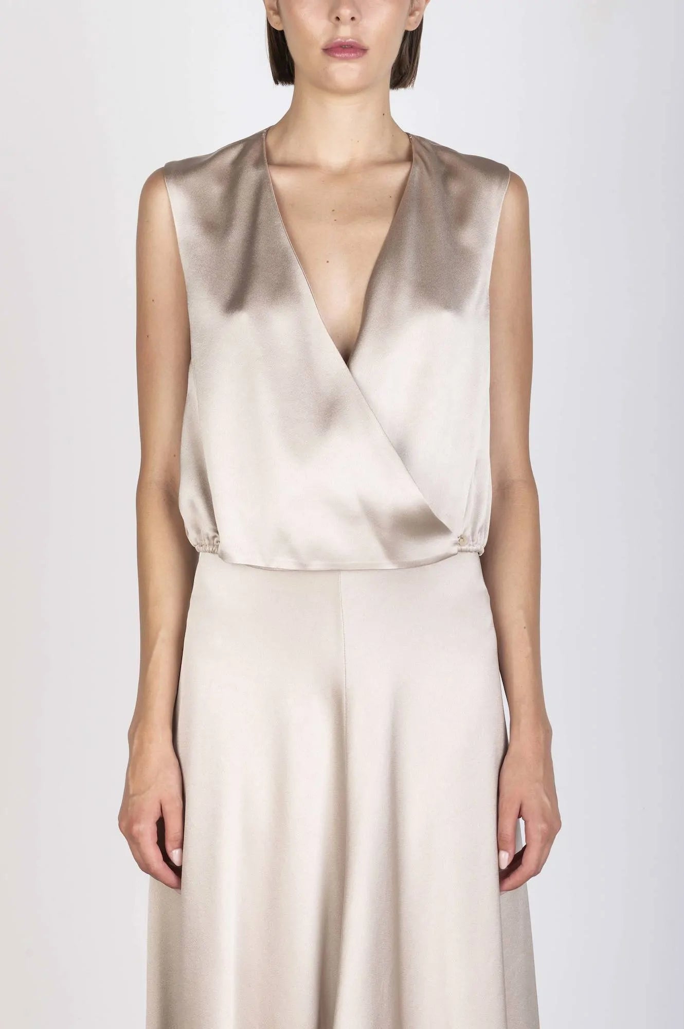 TOP INCROCIATO IN SATIN