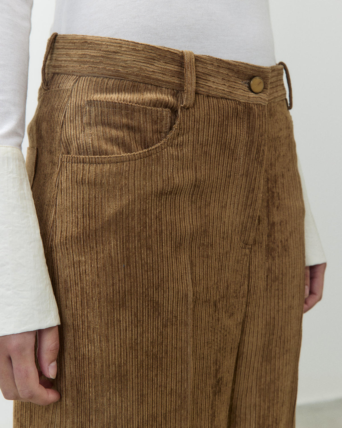PANTALONE WIDE LEG IN VELLUTO