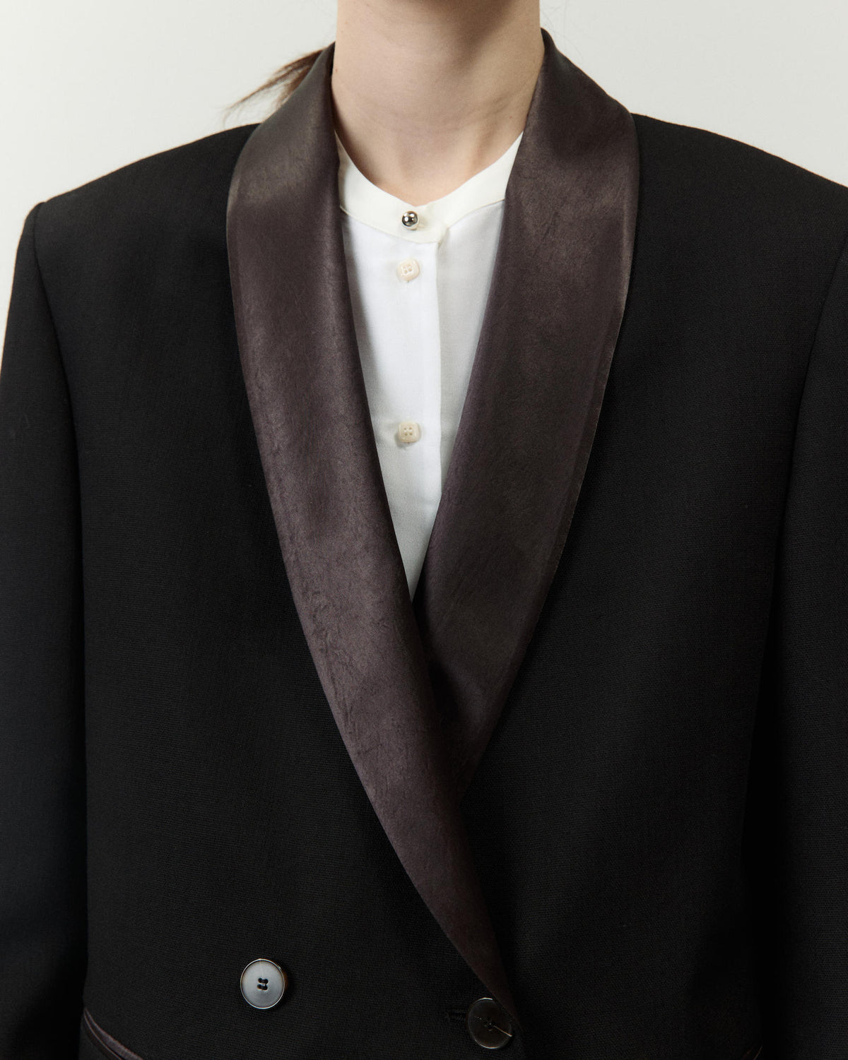 BLAZER SMOCKING IN LANA