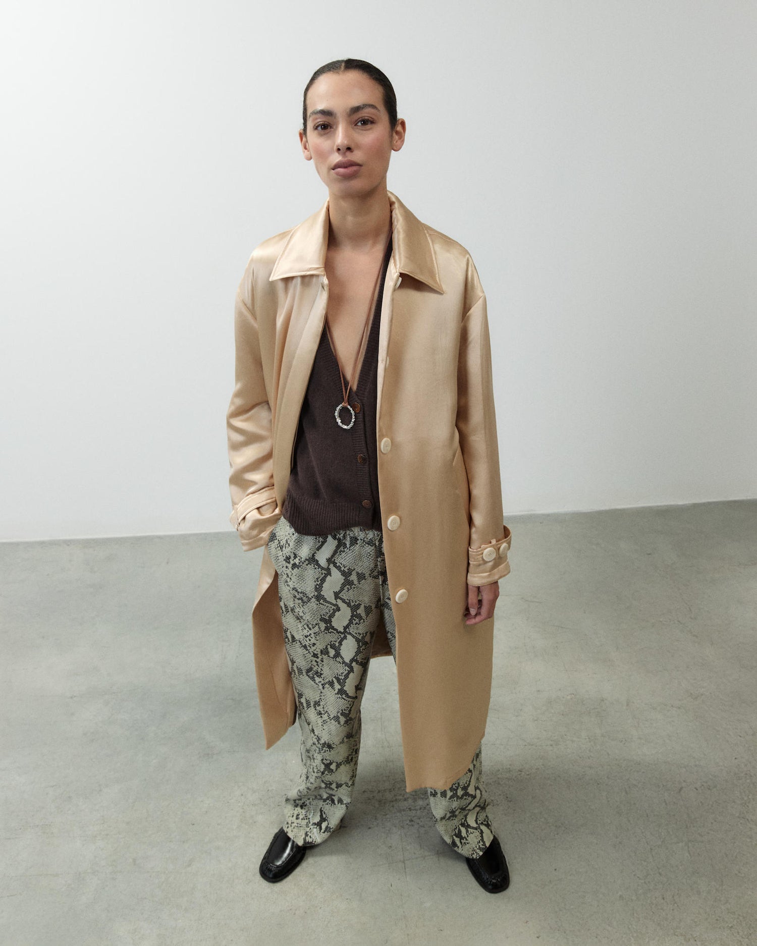 CAPPOTTO LUNGO SATIN