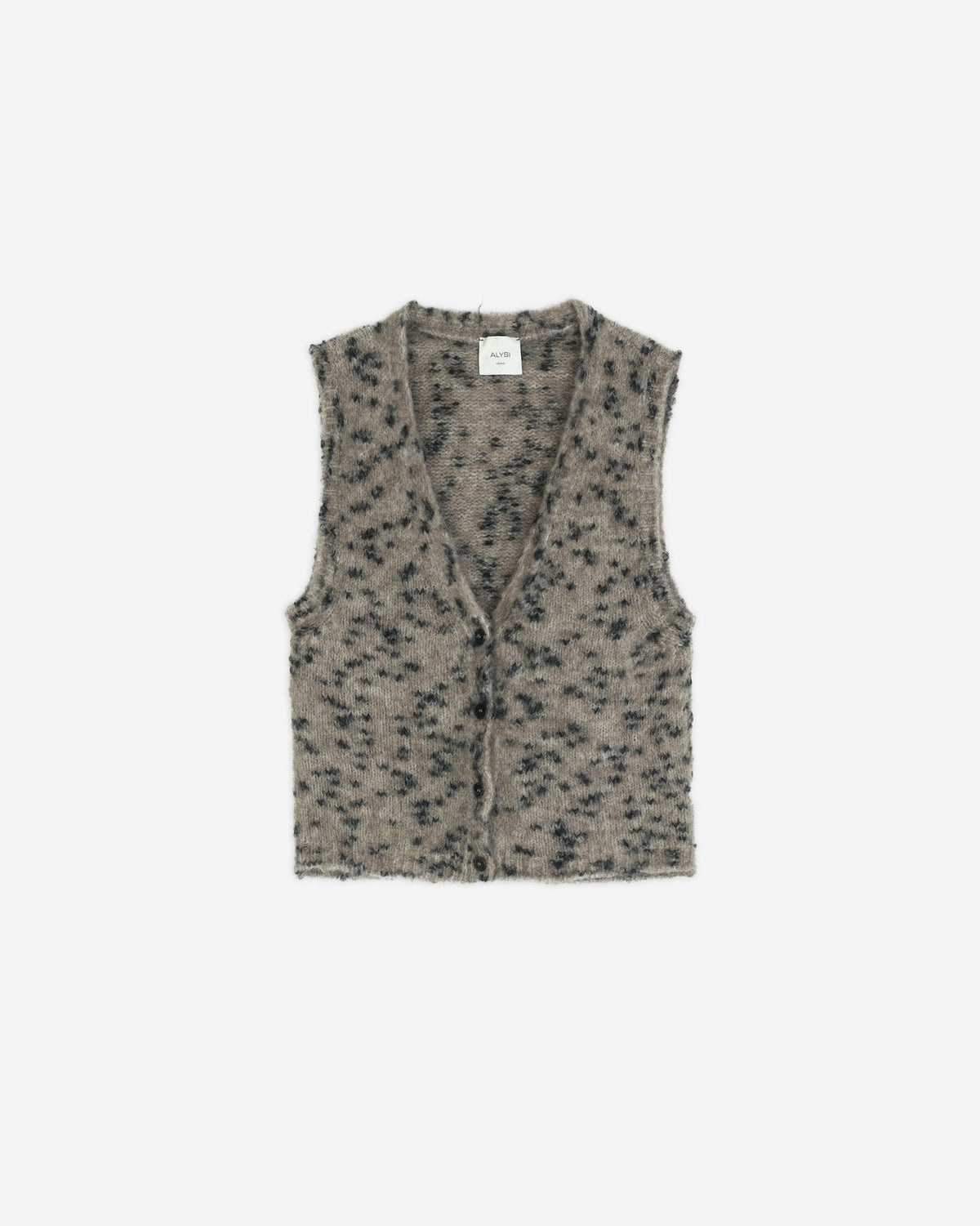 GILET IN MOHAIR MELANGE