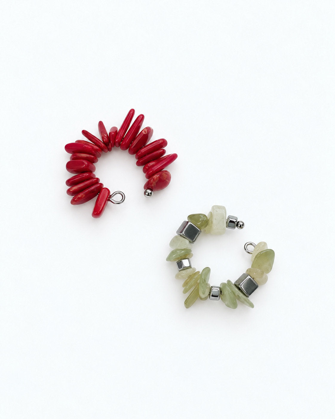 earcuff con pietre naturali