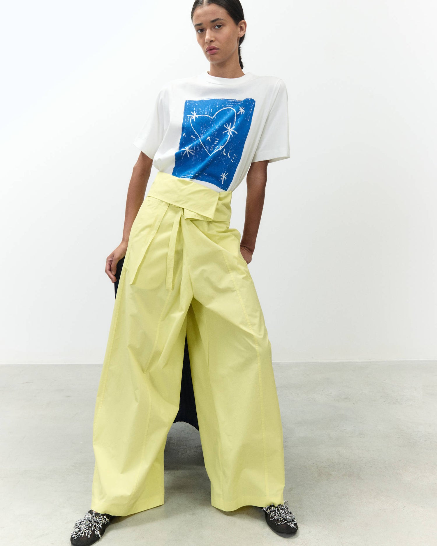 PANTALONE CON FUSCIACCA IN POPELINE
