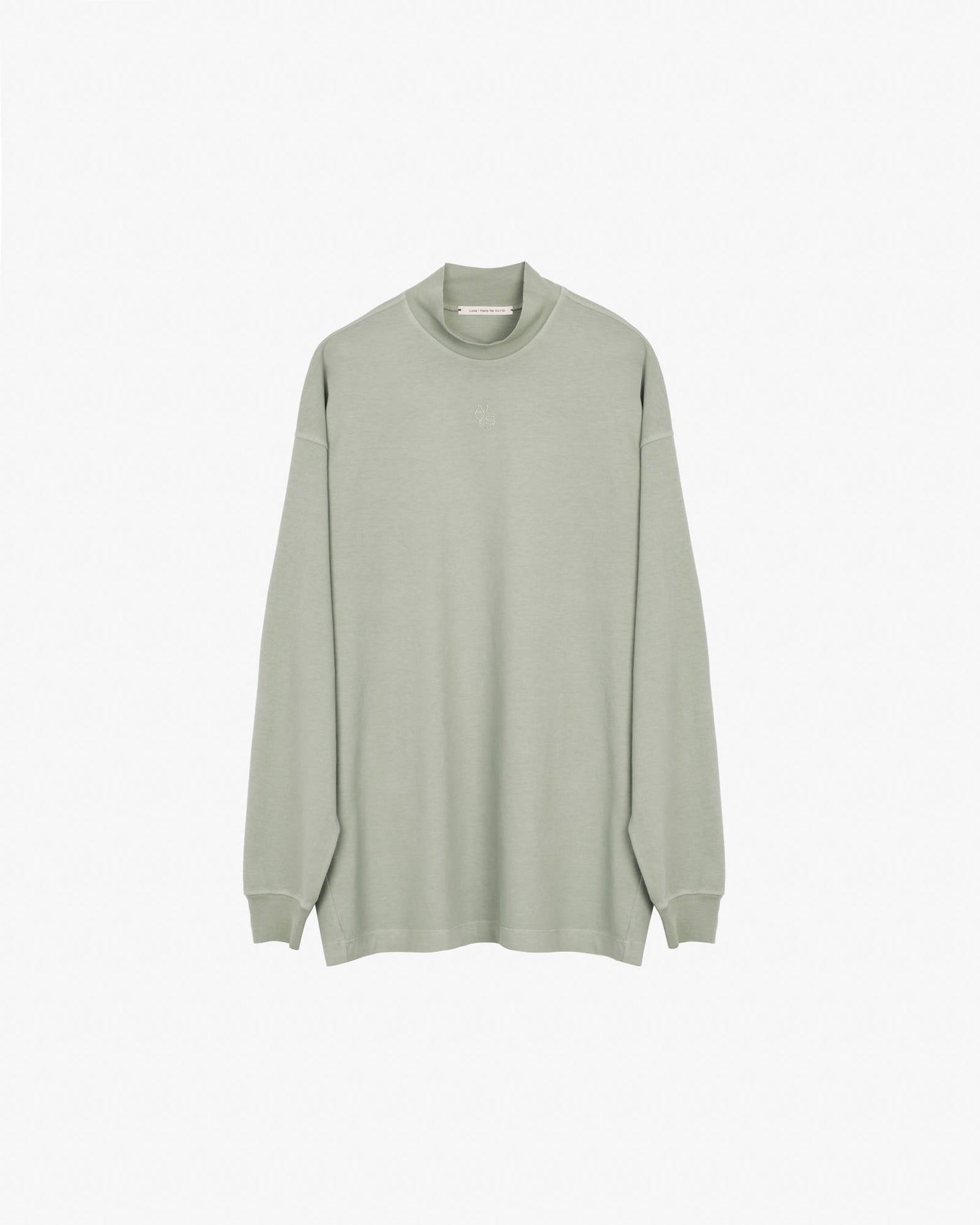 T-SHIRT A MANICA LUNGA CON RICAMO Salvia