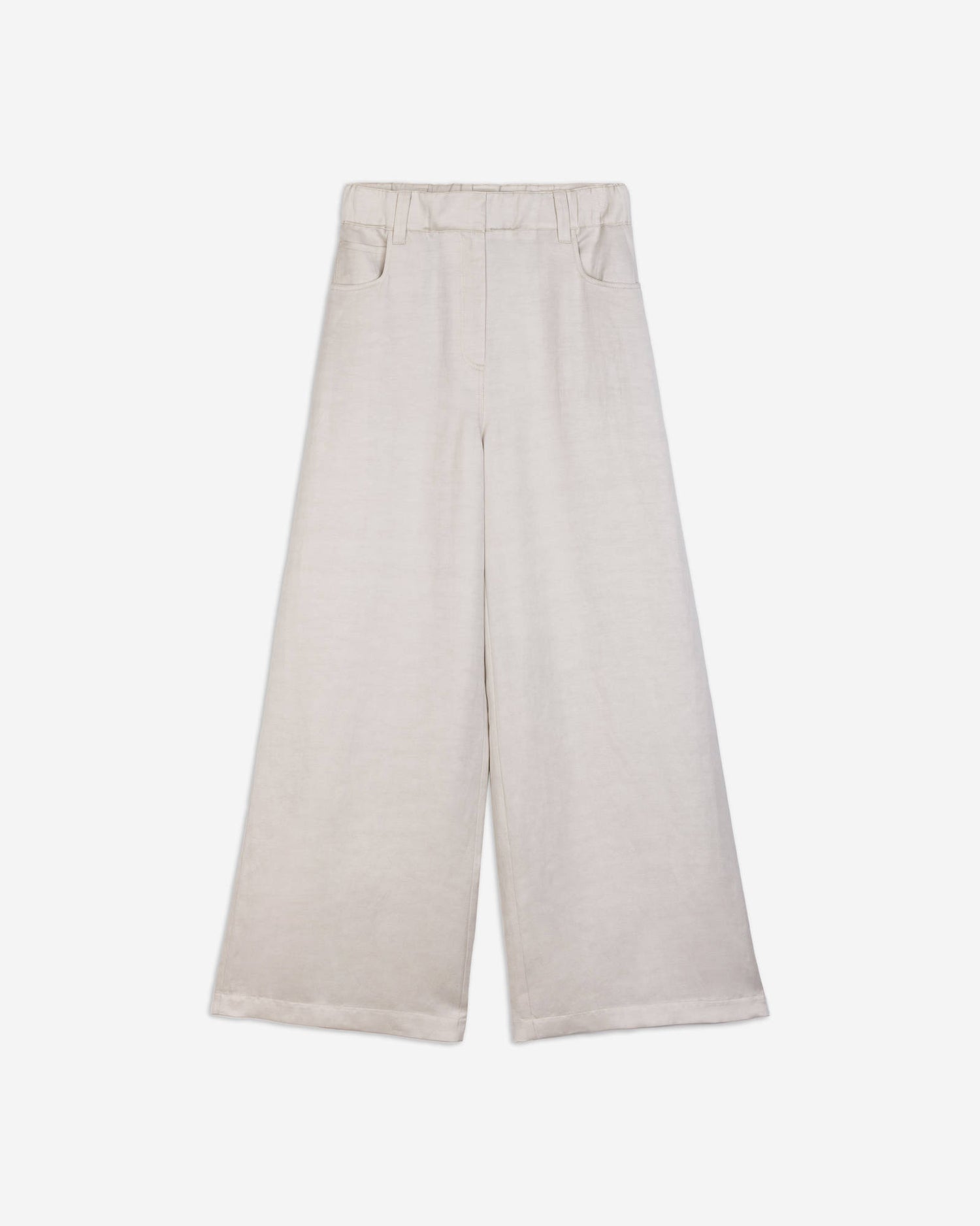 PANTALONE WIDE LEG IN LINO