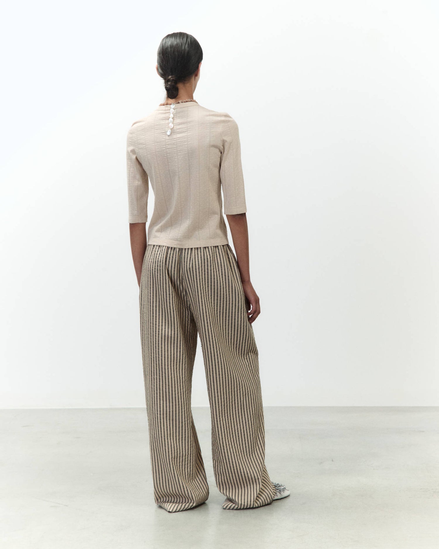 PANTALONE AMPIO A RIGHE