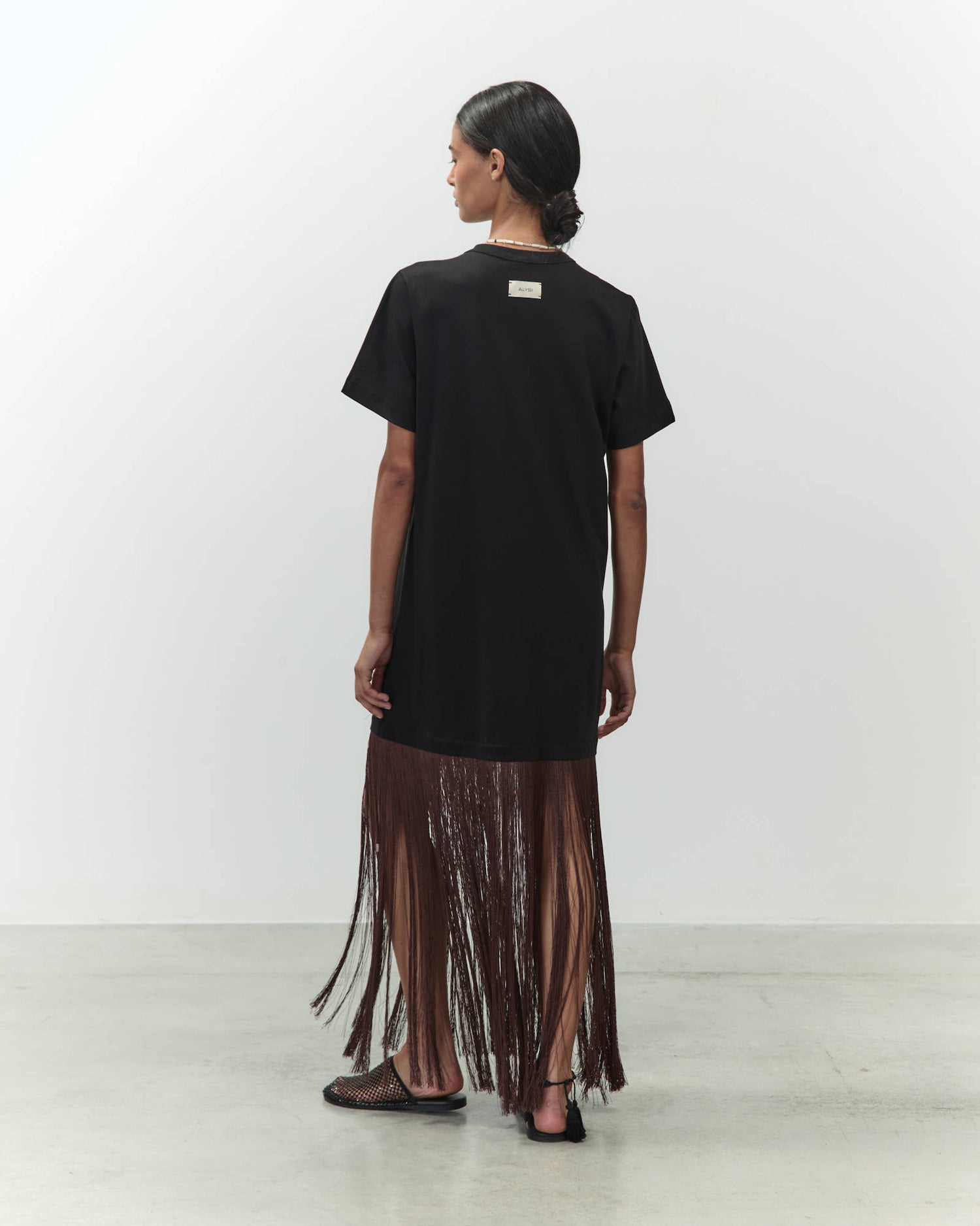 ABITO T-SHIRT CON FRANGE