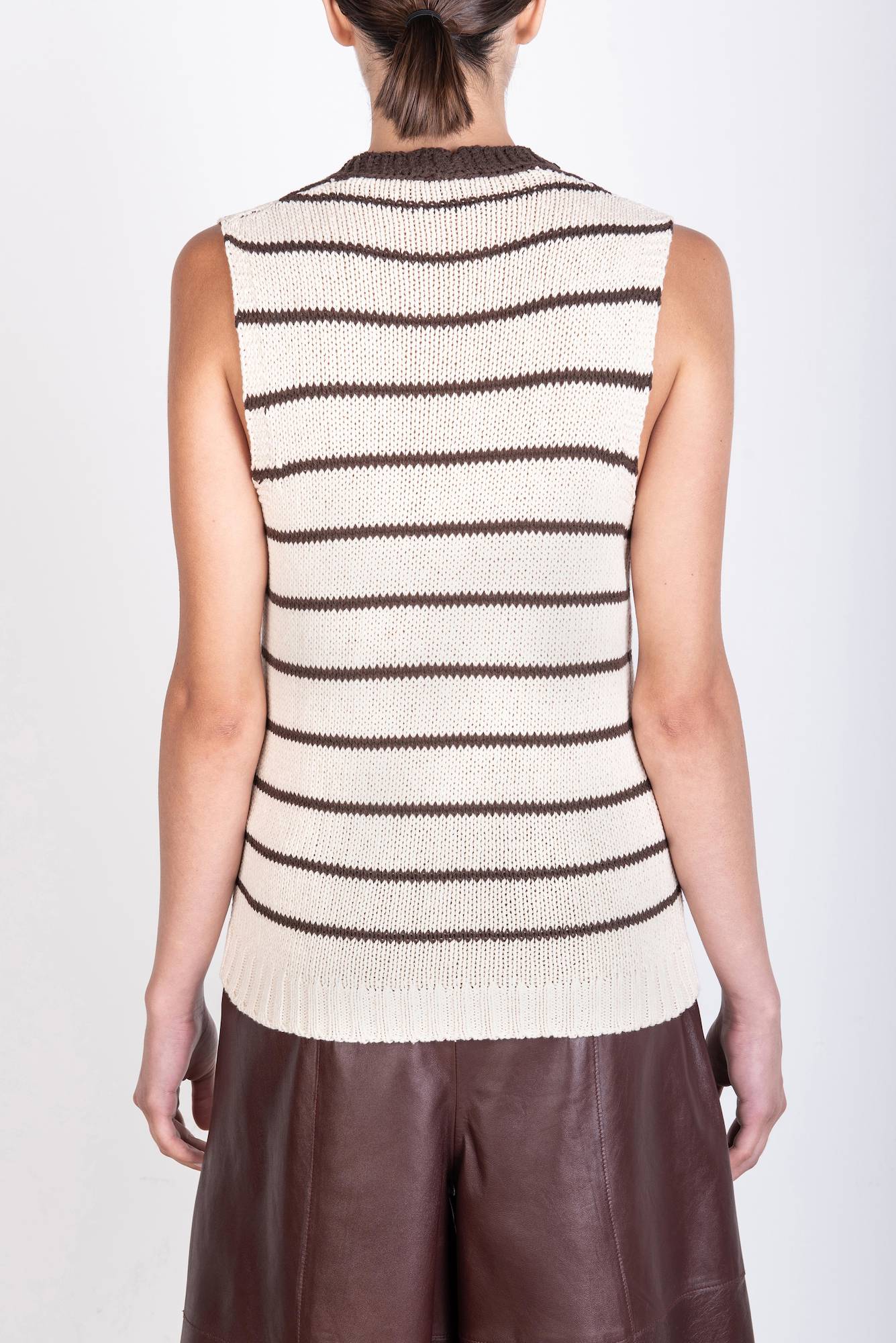 GILET TRICOT A RIGHE