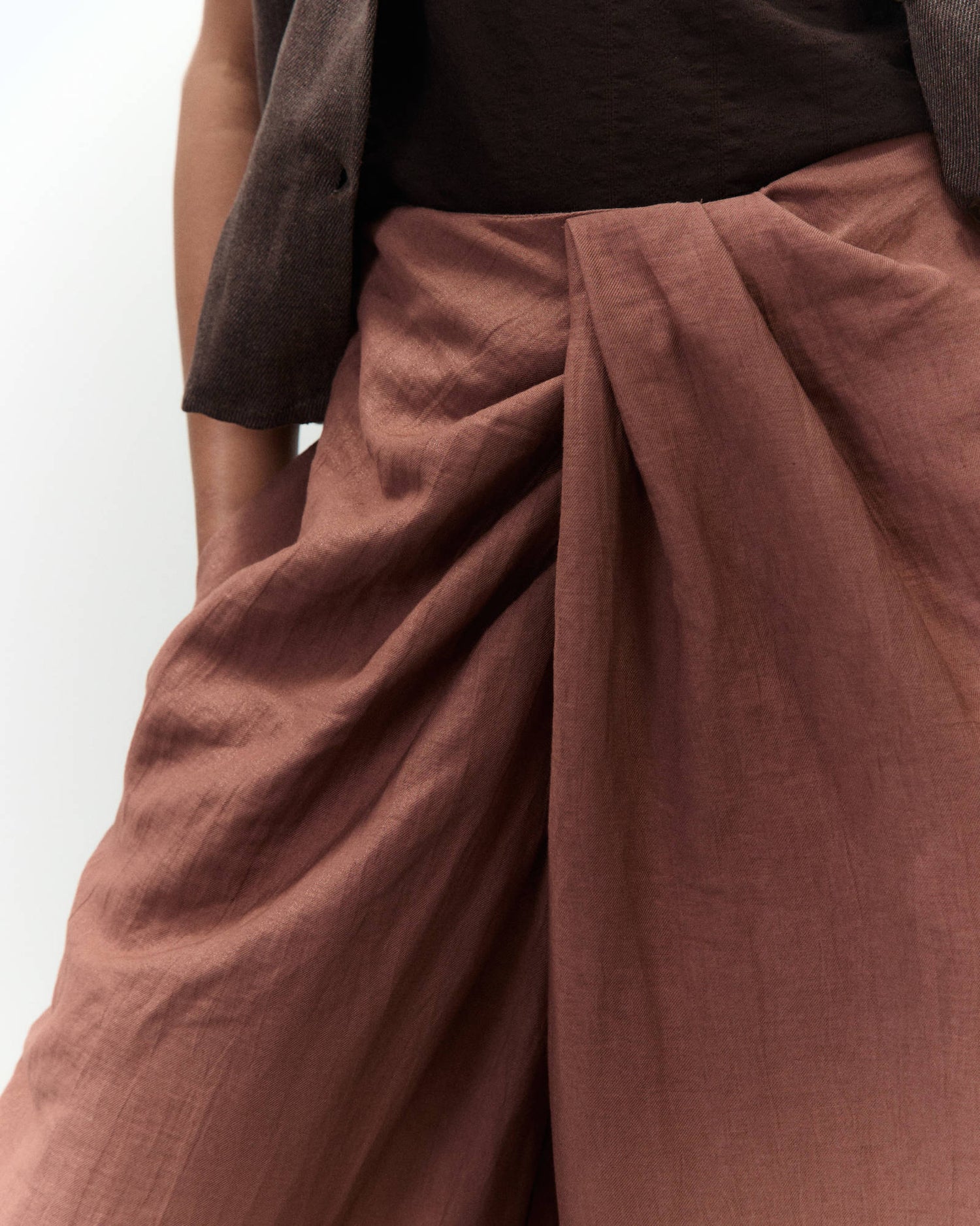 PANTALONE IN LINO DRAPPEGGIATO