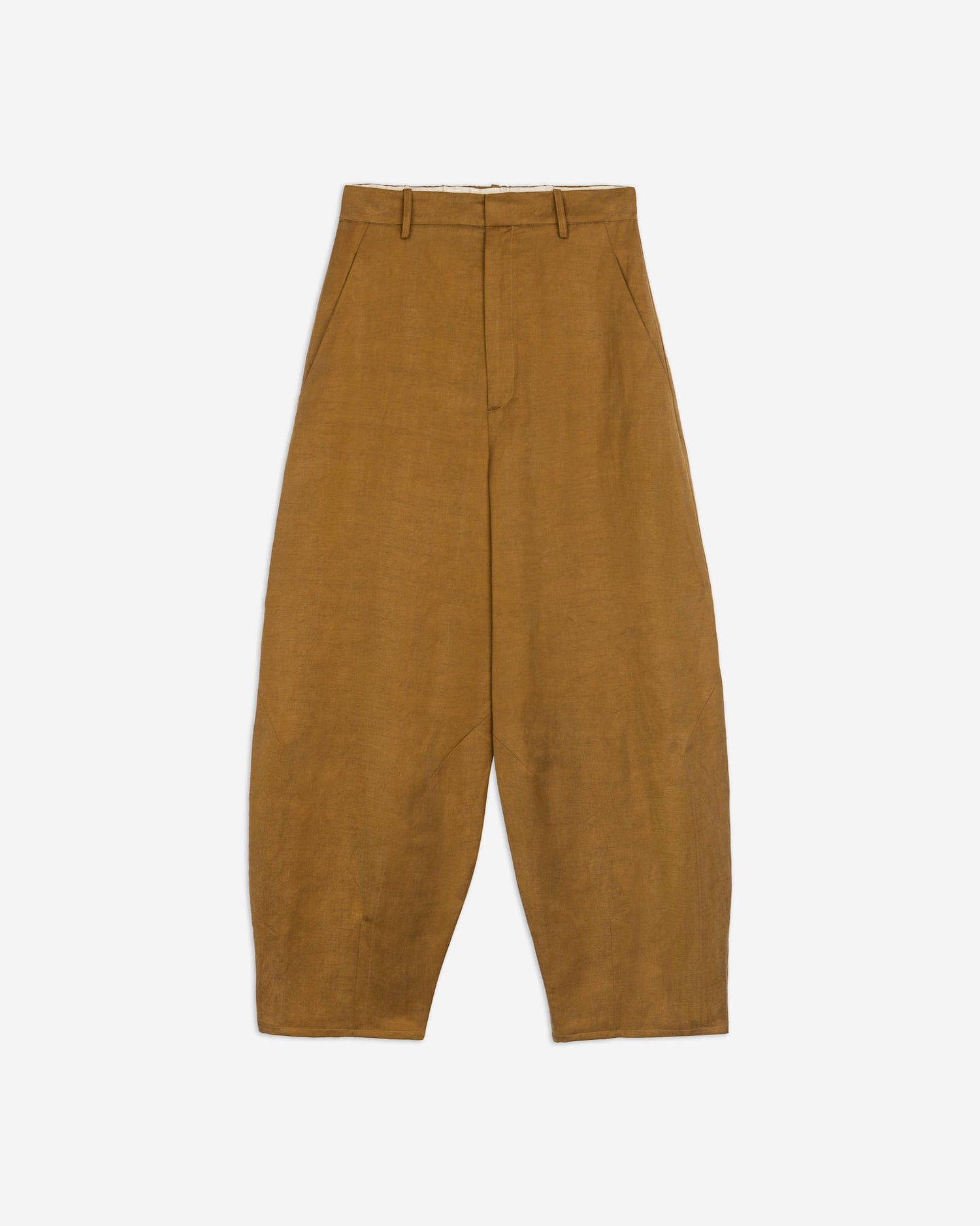 PANTALONE BARREL IN LINO