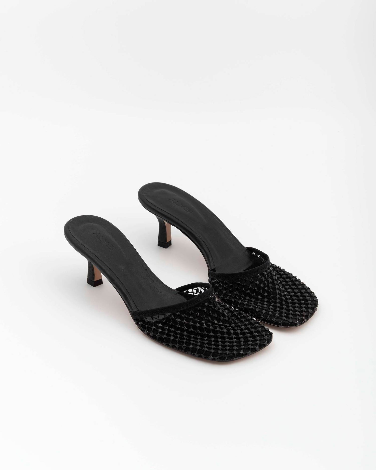 MULE SHOES STRASS CON TACCO