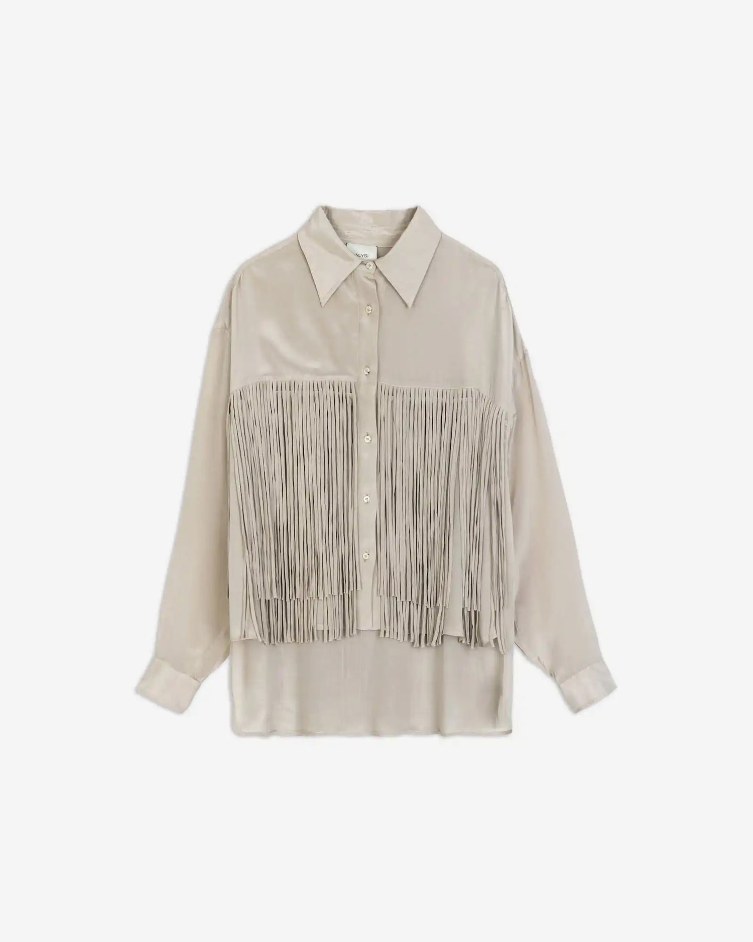 CAMICIA VISCOSA CON FRANGE