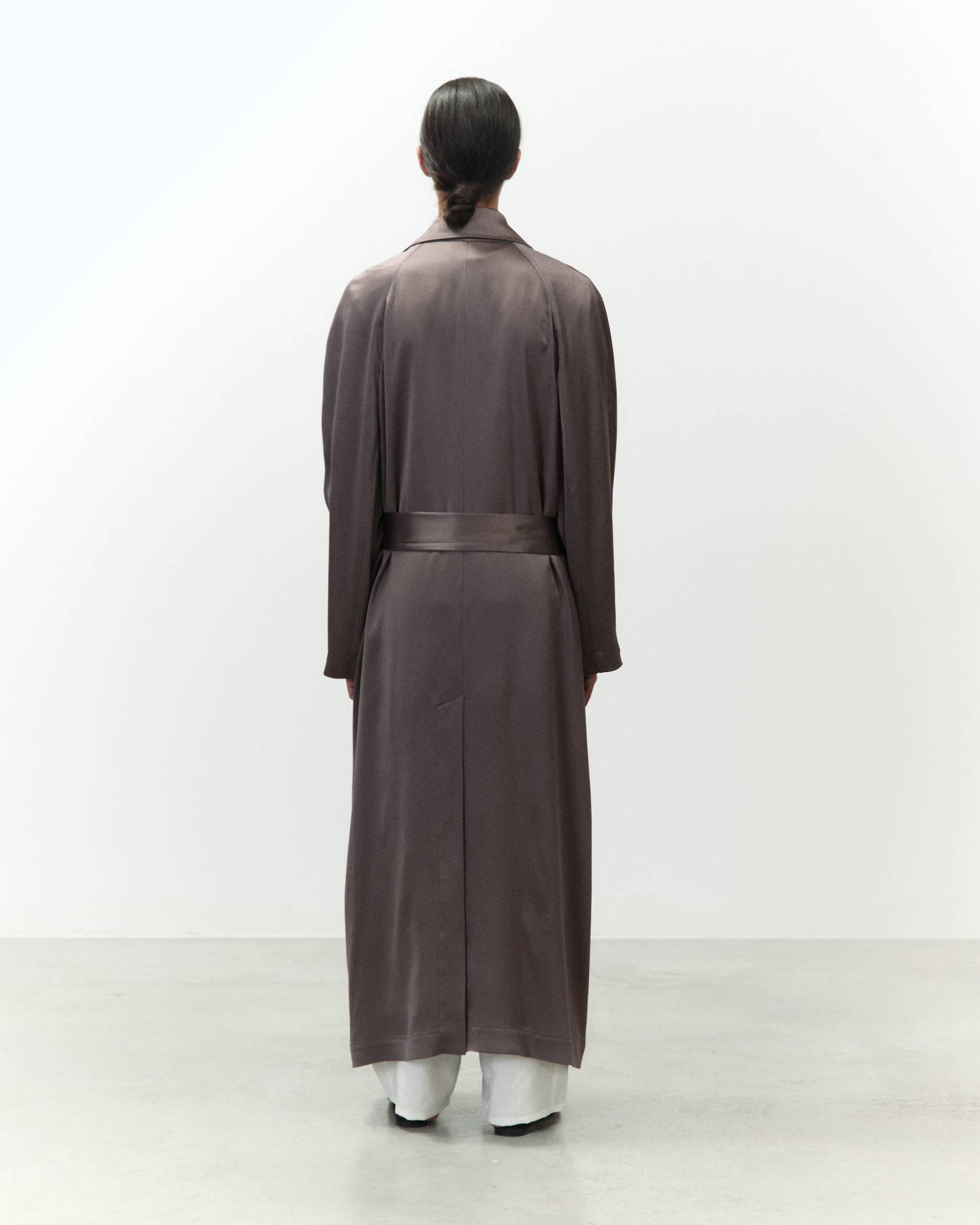 TRENCH SATIN LUNGO