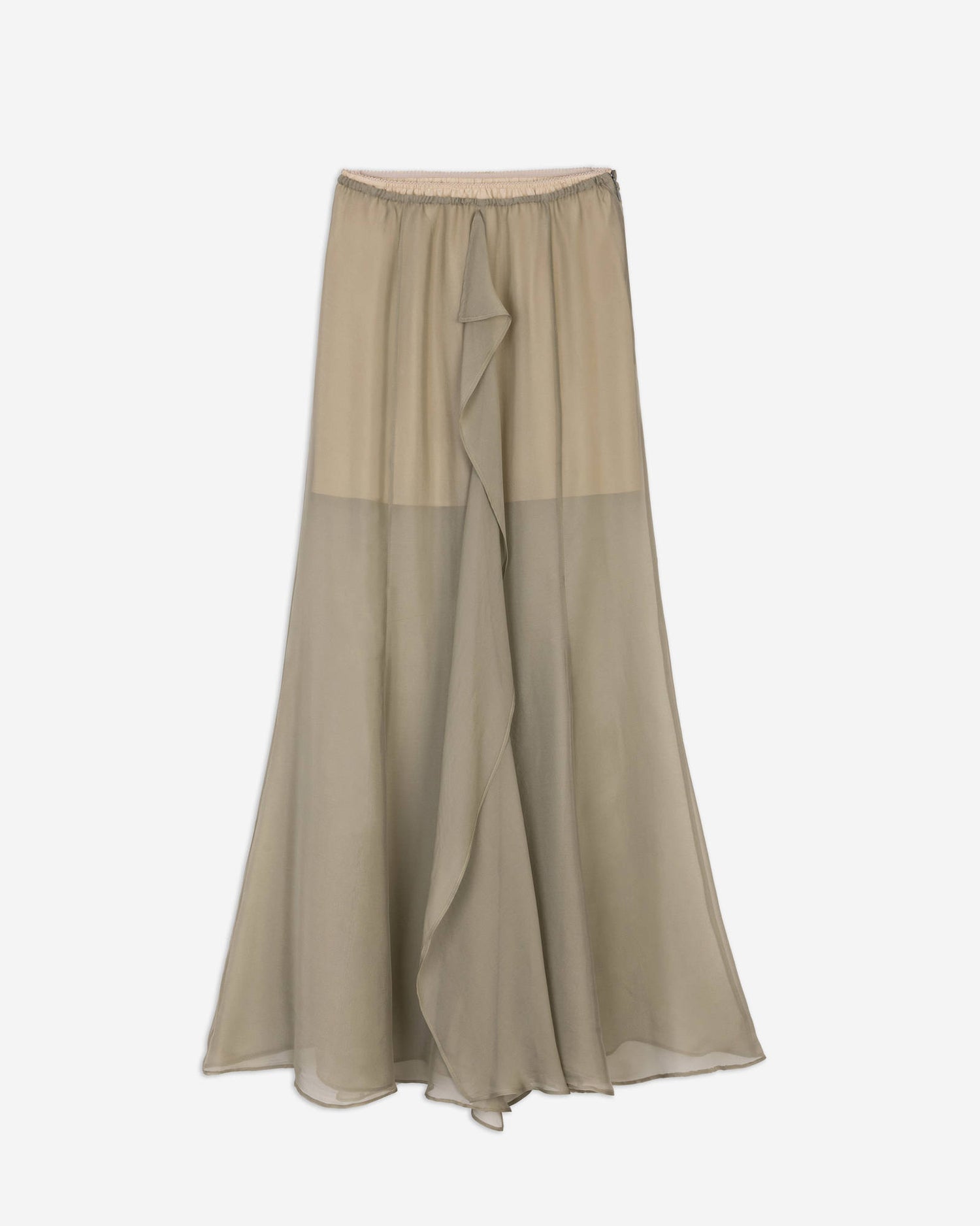 MAXI GONNA CHIFFON VOLANT