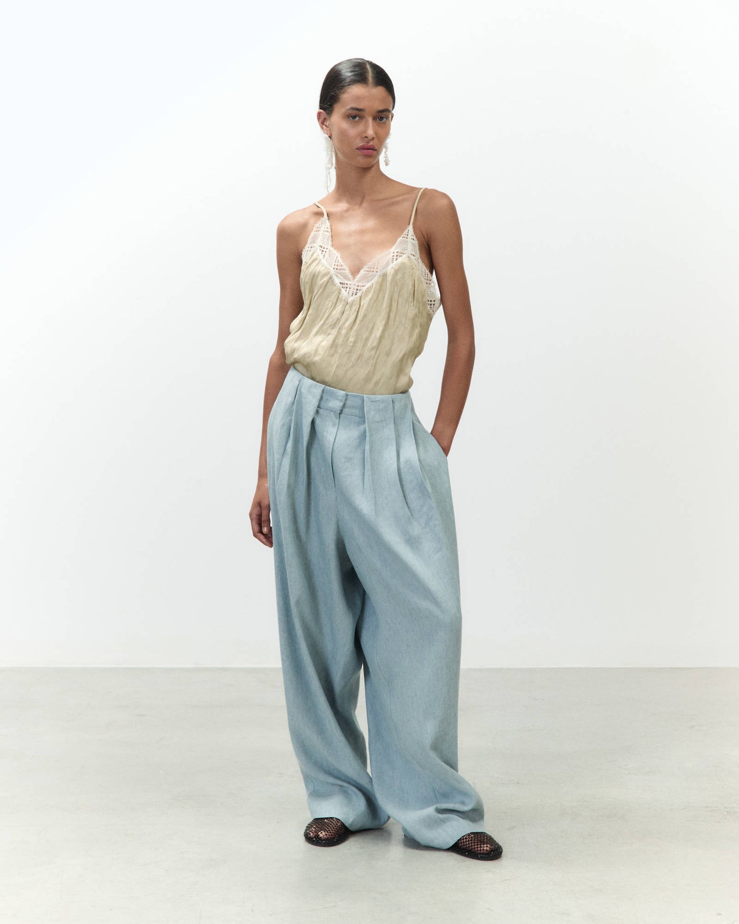 PANTALONE AMPIO MÉLANGE