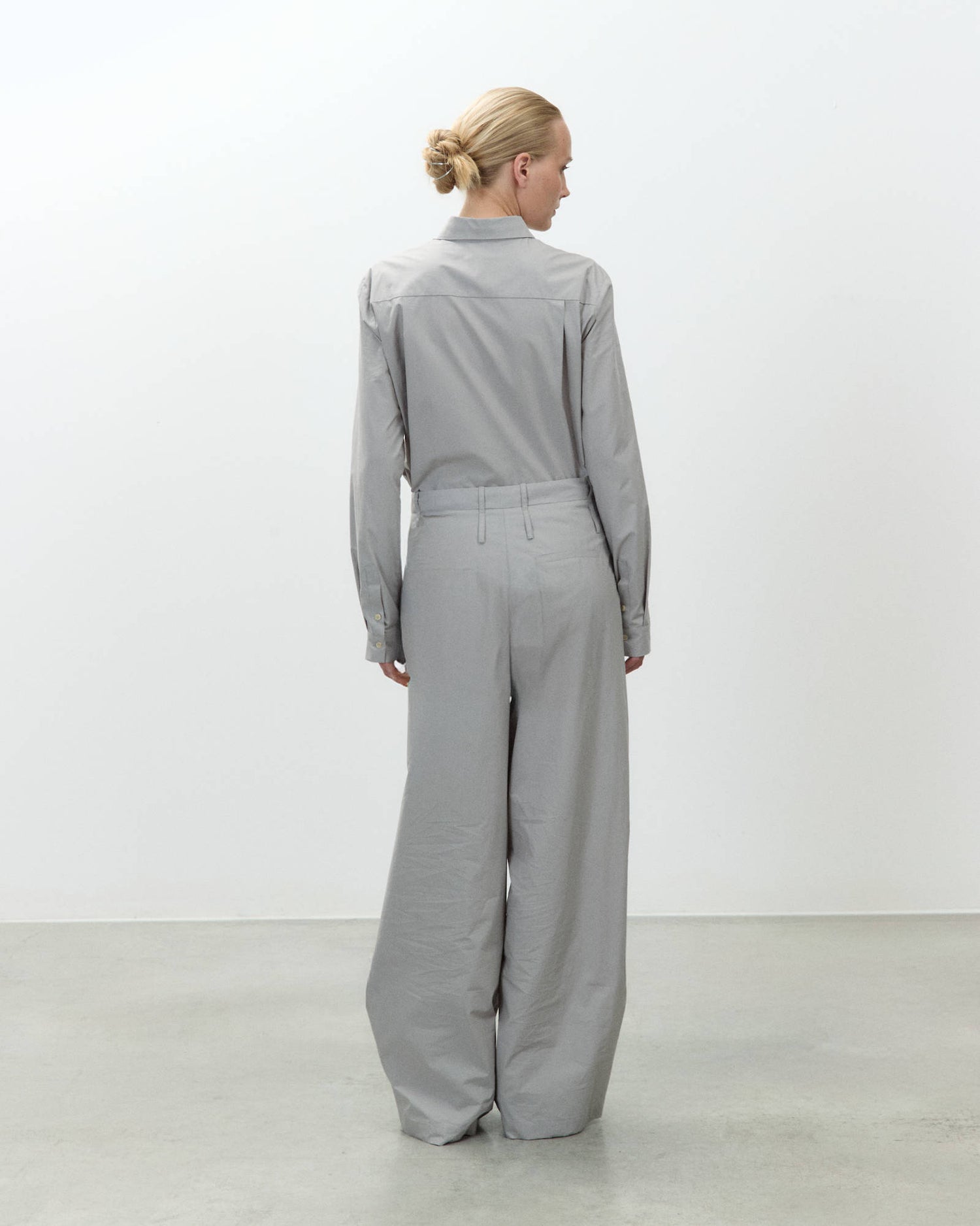 PANTALONE PINCES IN POPELINE