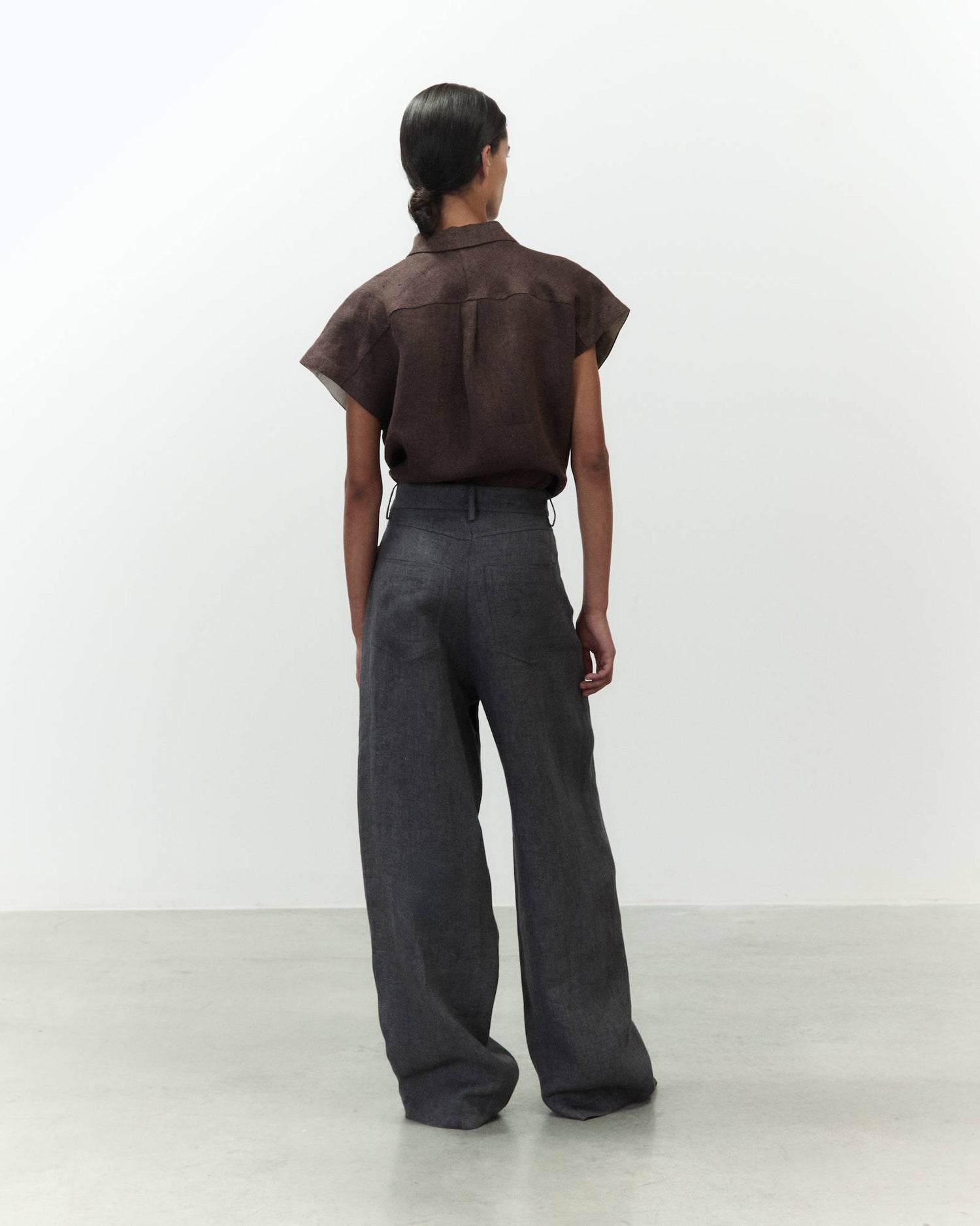 PANTALONE 5 TASCHE IN LINO