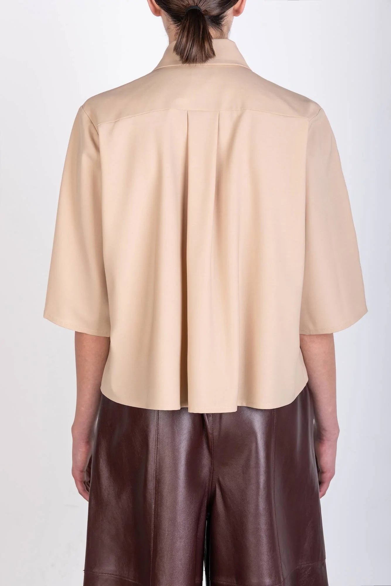 CAMICIA TELA DI LANA SVASATA