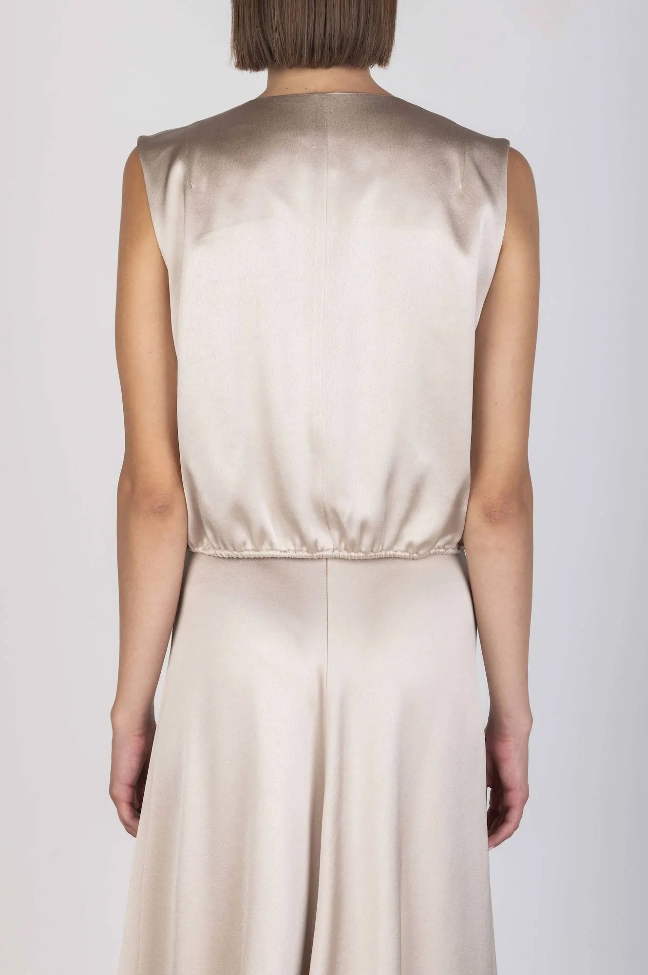 TOP INCROCIATO IN SATIN
