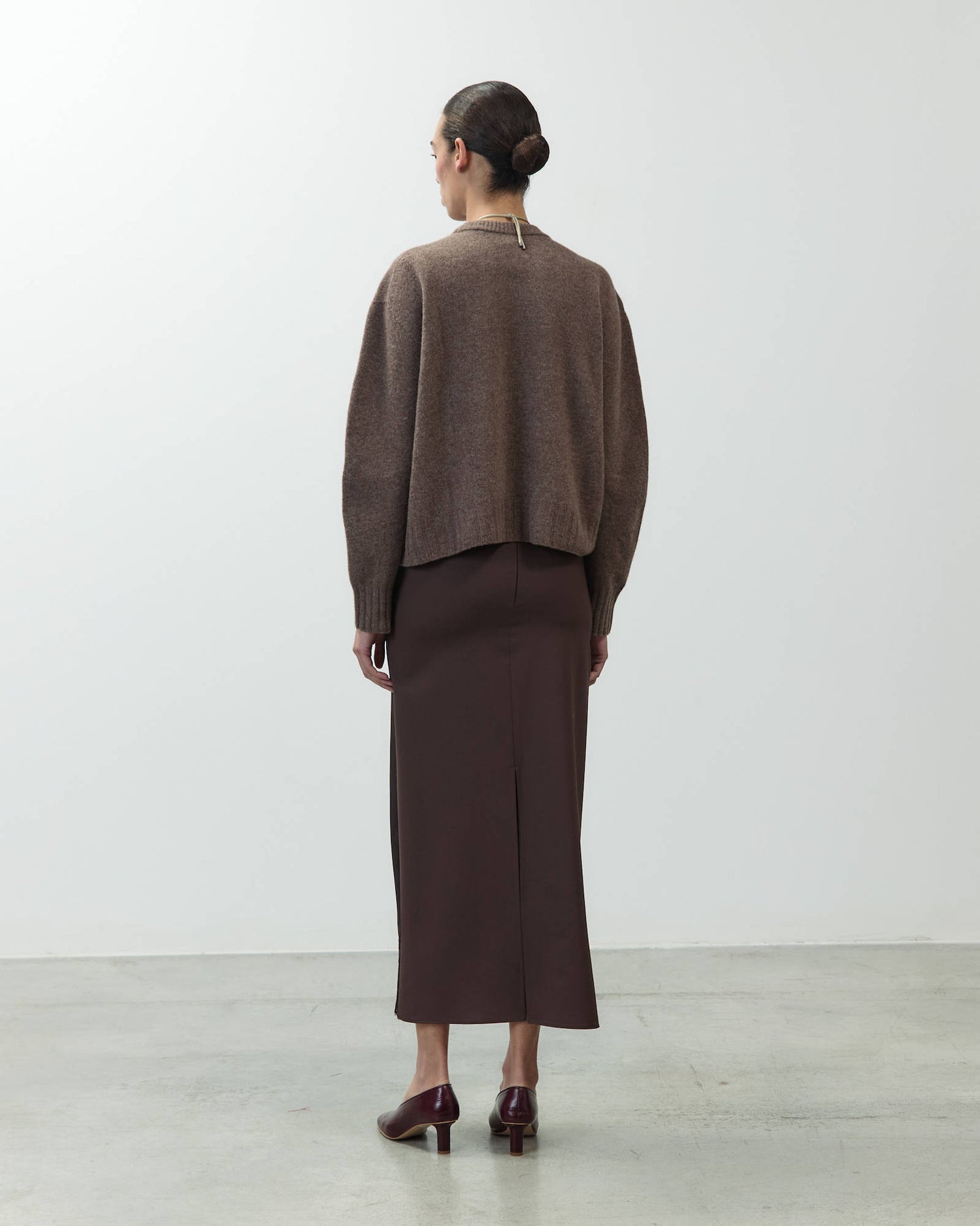 GONNA MIDI SATIN E PIZZO