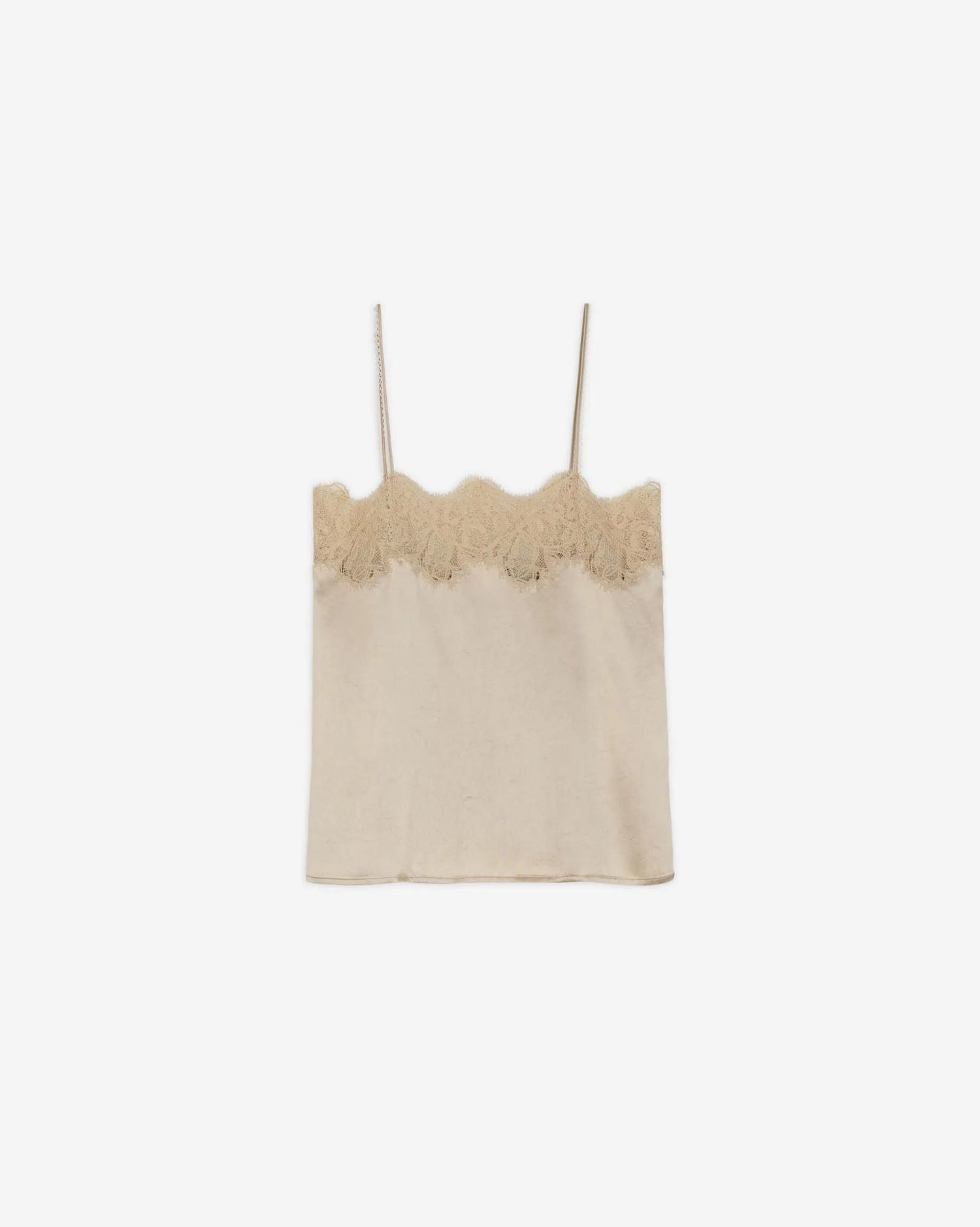 TOP LINGERIE IN SATIN E PIZZO
