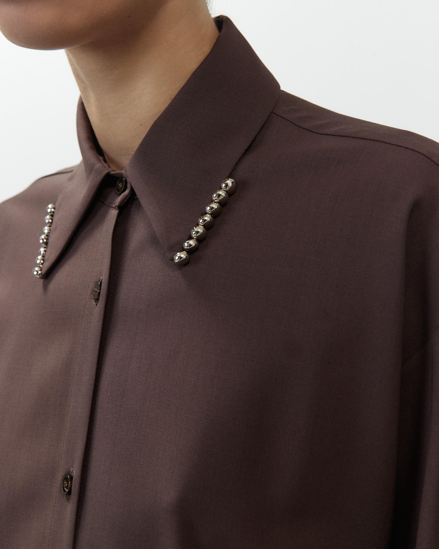 CAMICIA IN LANA CON RICAMO