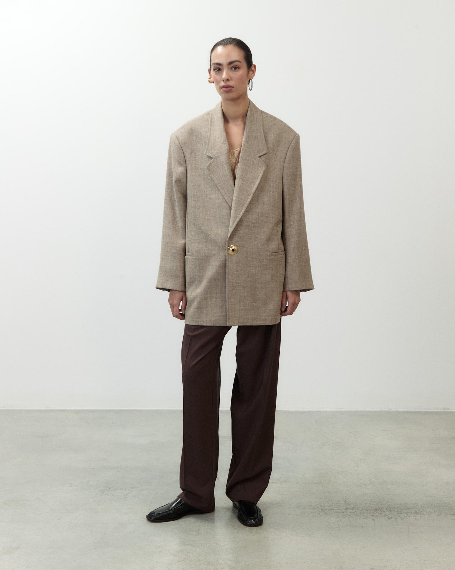 BLAZER OVERSIZE LANA MÉLANGE