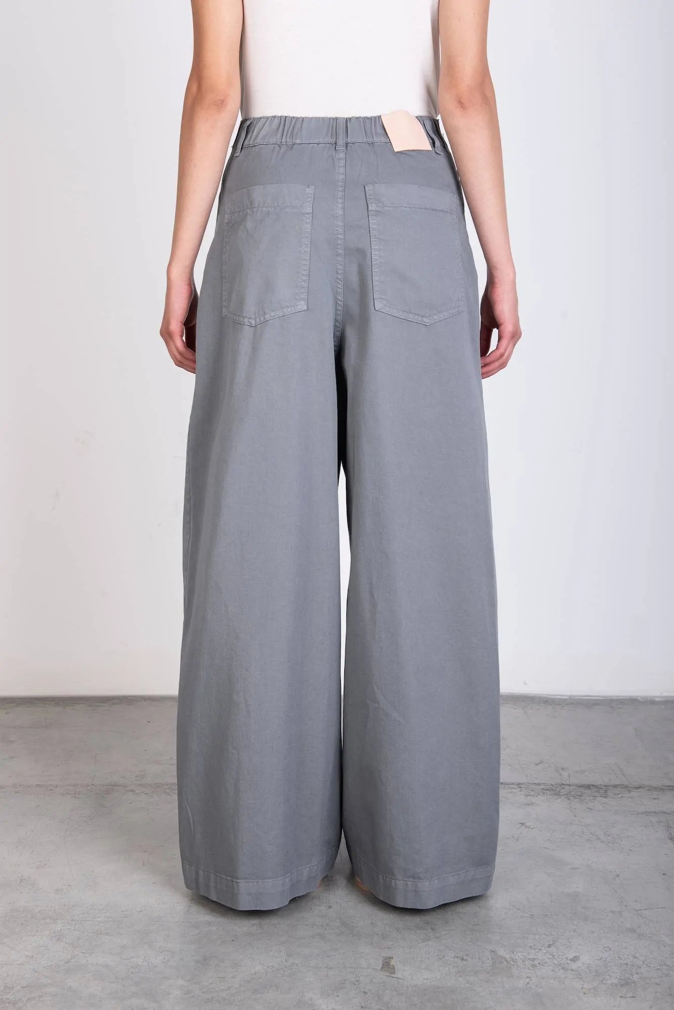 PANTALONE WIDE LEG COTONE