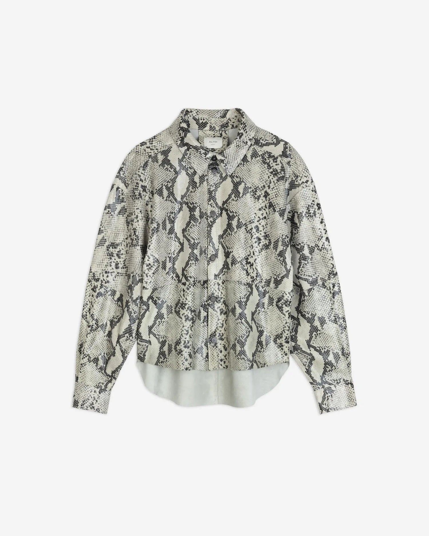 CAMICIA IN PELLE STAMPA PITONE