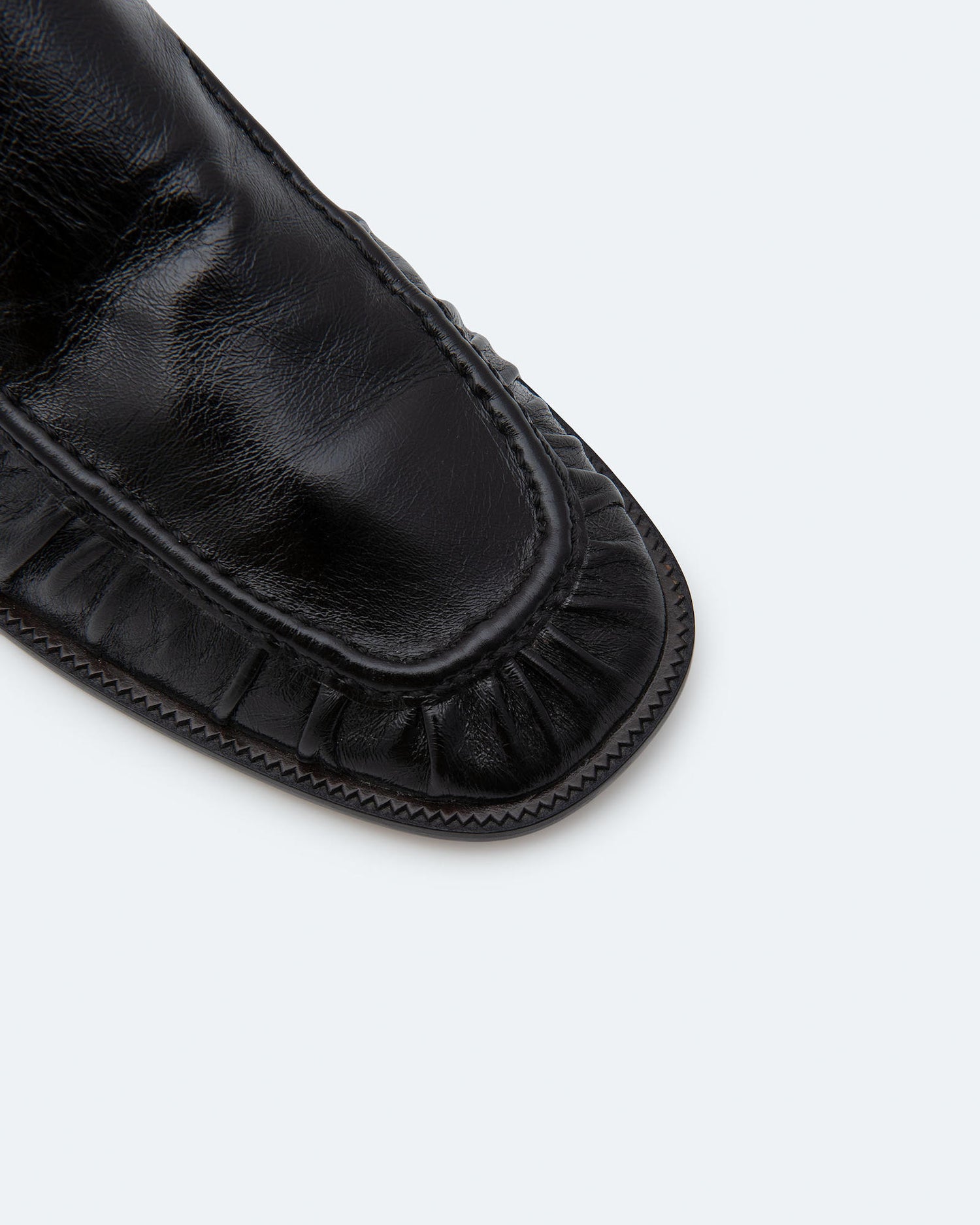 MOCASSINI ARRICCIATI IN PELLE