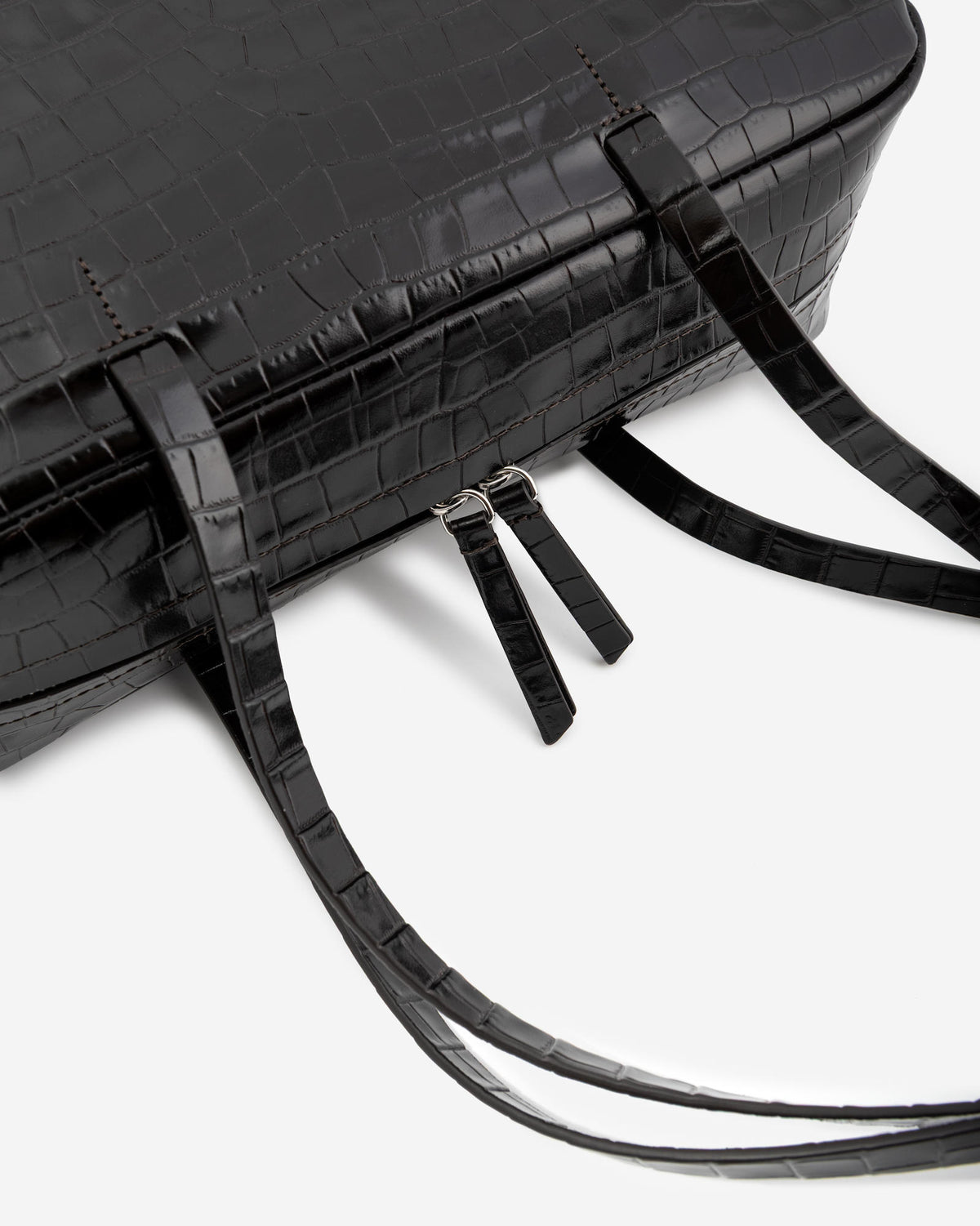 BOWLING BAG IN PELLE EFFETTO COCCODRILLO