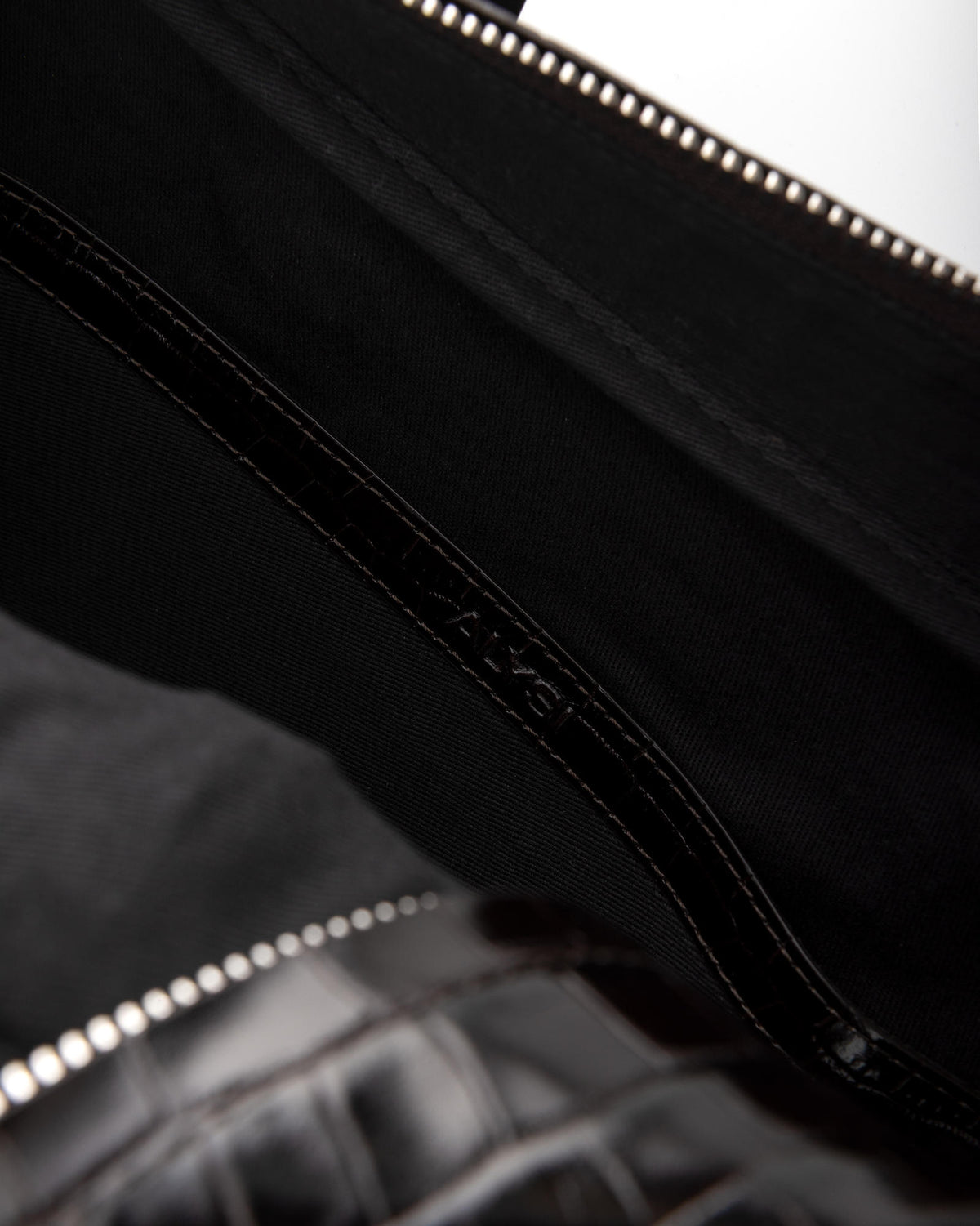 BOWLING BAG IN PELLE EFFETTO COCCODRILLO