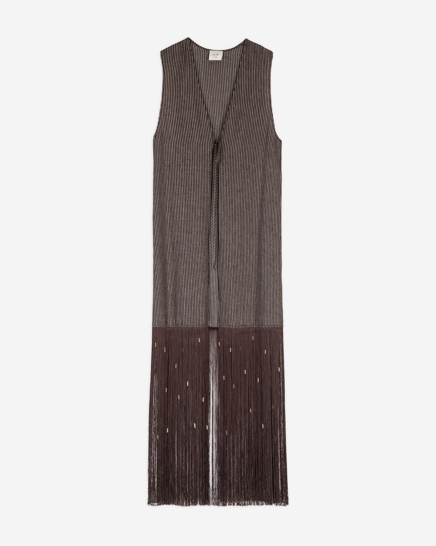 GILET LUNGO CON FRANGE