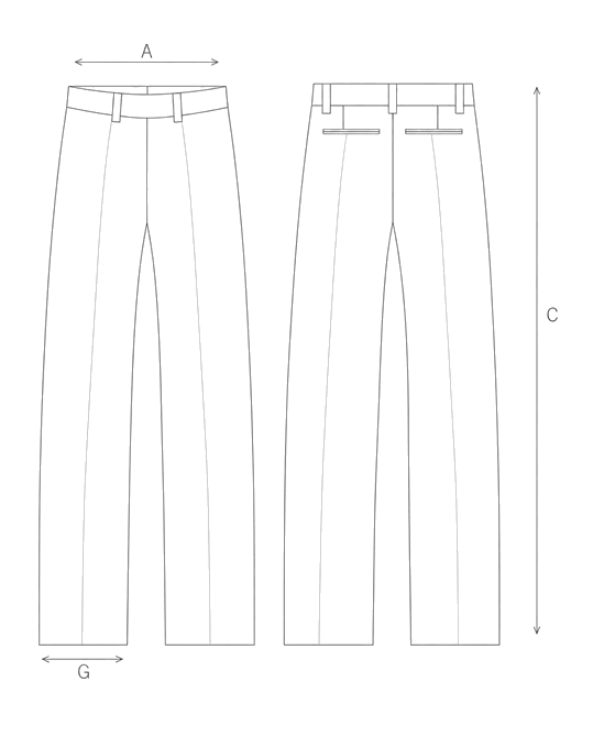 Guida misure PANTALONE CON COULISSE