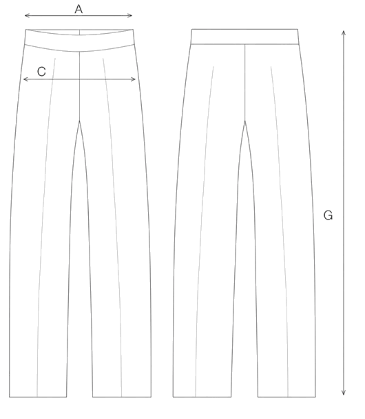Guida misure PANTALONE MÉLANGE CON COULISSE