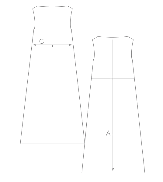 Guida misure ABITO LUNGO LIGHT  JERSEY