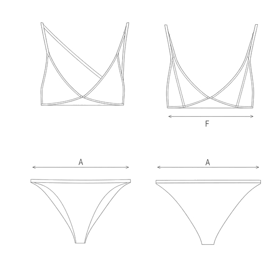 Guida misure BIKINI A TRIANGOLO