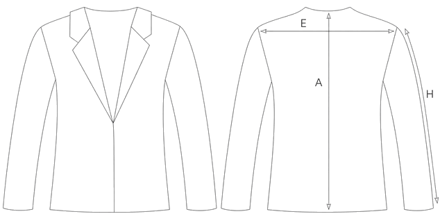 Guida misure BLAZER IN POPELINE