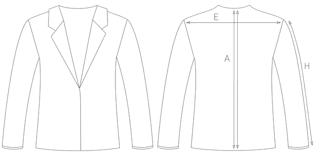 Guida misure BLAZER IN SETA