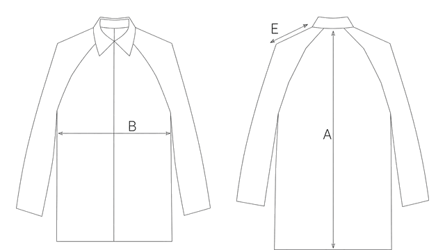 Guida misure TRENCH LUNGO CRINKLE